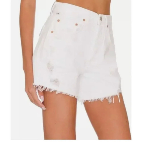 Citizens Of Humanity Annabelle Long Denim Shorts White Size 31 NWT
